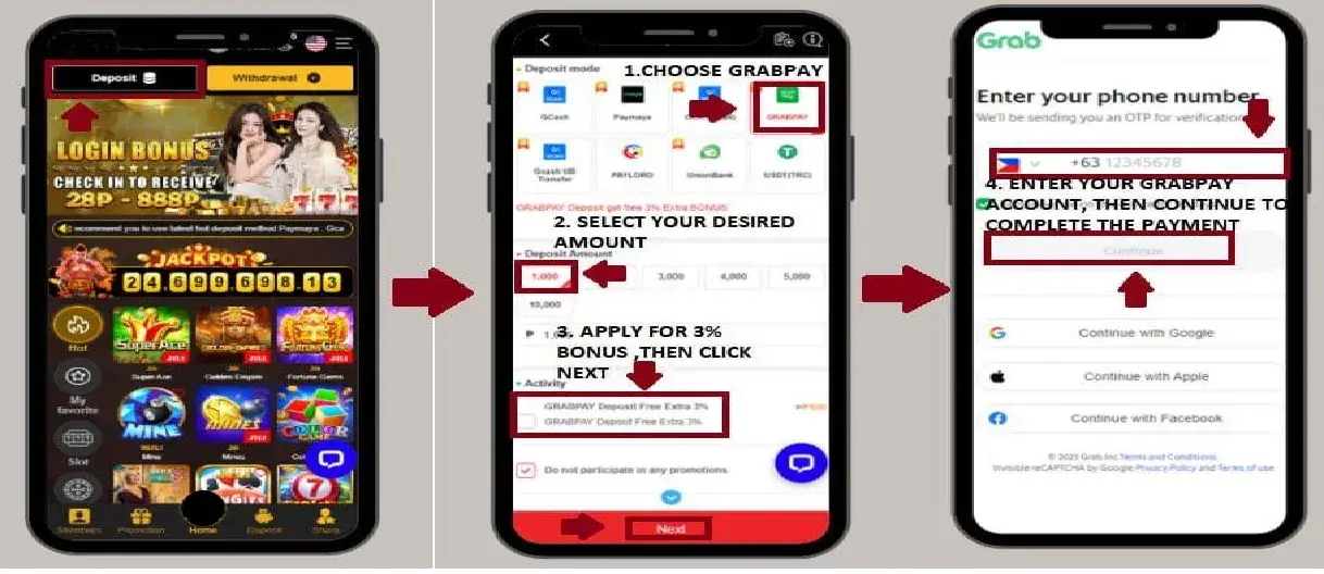 PHLVIP Deposit with Grabpay